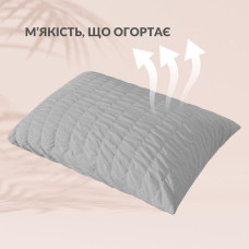 Комплект постільної білизни полуторний Cloud Dream IDEIA жатка, у подарунковому пакованні сірий/беж