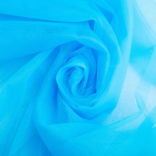 Тканина фатин євро 300 см 15 г/м2 легка декоративна для суконь, костюмів, декору V-H28 т/блакитний