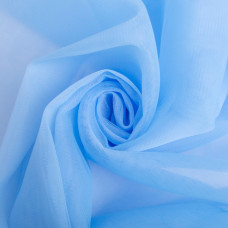 Тканина фатин євро 300 см 15 г/м2 легка декоративна для суконь, костюмів, декору V-H26 блактиний