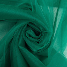 Тканина фатин євро 300 см 15 г/м2 легка декоративна для суконь, костюмів, декору No109 т/зелений