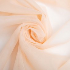 Тканина фатин євро 300 см 15 г/м2 легка декоративна для суконь, костюмів, декору V-H6 св/персик