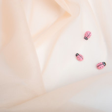 Тканина фатин євро 300 см 15 г/м2 легка декоративна для суконь, костюмів, декору V-H6 св/персик