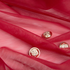 Тканина фатин євро 300 см 15 г/м2 легка декоративна для суконь, костюмів, декору V-H71 бордо