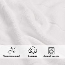 Килимок для ніг і ванної кімнати 50х70 см бавовна жакард з ніжками пл 700 г/м2 білий