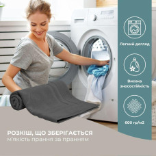 Килимок для ніг і ванної кімнати 50х70 см бавовна жакард з ніжками пл 700 г/м2 т/сірий