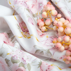 Тканина сатин для постільної білизни, пл 130 г/м2 210 ТС, бавовна, 240 см 23615 v-101 Троянда рожева