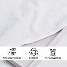 Рушник махровий 50х90 см пл 550 г/м2 для рук та обличчя натуральна бавовна готельне