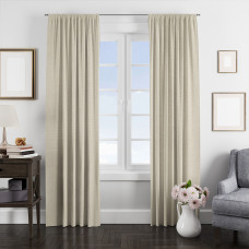 Тканина портьєрна однотонна Фонлук Canvas, шторна тканина, тканина для штор, штори, портьєри, гардини, тканина гардинна V-196 брюл