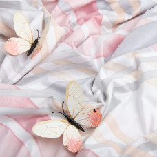 Тканина бязь ранфорс для постільної білизни, бавовна, 130 г/м2, 240 см 8.28909/24 Ромб рожева