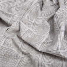 Тканина бязь ранфорс для постільної білизни, бавовна, 130 гр/м2, 240 см 2189 Клітина сіро/беж