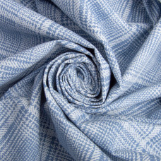 Тканина бязь ранфорс для постільної білизни, бавовна, 130 гр/м2, 240 см 2189 Клітина блакитна