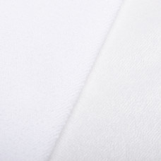 Тканина непромокальна махрова з водовідштовхувальною мембраною, 210 см 140 г/м2 з просоченням біла бавовна для простирадл