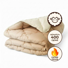 Ковдра вовняна Woolly 140х210 см IDEIA 400 г/м2 зимова, тепла, натуральна, овеча вовна