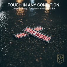 Набір із 2 нашивок "Stay Weird" (Залишайся дивним), вишиті, на липучці, кумедні нашивки для тактичного жилета, шеврони