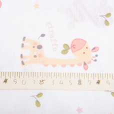Тканина бязь ранфорс для постільної білизни, бавовна, 130 гр/м2, 240 см 7,28225/8 Звірята рожеві