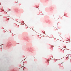 Тканина бязь ранфорс для постільної білизни, бавовна, 130 г/м2, 240 см G-6764/4 Сакура пудра