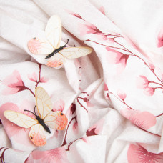 Тканина бязь ранфорс для постільної білизни, бавовна, 130 г/м2, 240 см G-6764/4 Сакура пудра