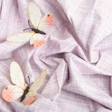 Тканина бязь ранфорс для постільної білизни, бавовна, 130 гр/м2, 240 см 1,29775/96 Метелиця лілова