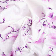 Тканина бязь ранфорс для постільної білизни, бавовна, 130 г/м2, 240 см G-6764/1 Сакура пурпур