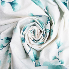 Тканина бязь ранфорс для постільної білизни, бавовна, 130 г/м2, 240 см G-6764/3 Сакура м'ята