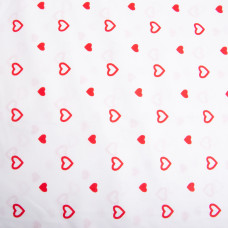 Тканина бязь ранфорс для постільної білизни, бавовна, 130 гр/м2, 240 см 1,28671/50 Сердечка дрібні