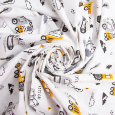 Тканина бязь ранфорс для постільної білизни, бавовна, 130 гр/м2, 240 см 5,27594/3 Тракторець гірчиця