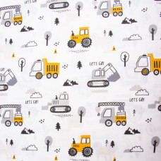 Тканина бязь ранфорс для постільної білизни, бавовна, 130 гр/м2, 240 см 5,27594/3 Тракторець гірчиця