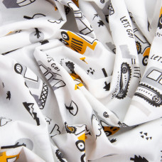 Тканина бязь ранфорс для постільної білизни, бавовна, 130 гр/м2, 240 см 5,27594/3 Тракторець гірчиця