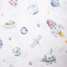 Тканина бязь ранфорс для постільної білизни, бавовна, 130 г/м2, 240 см 11,29984/15 Ракета синя