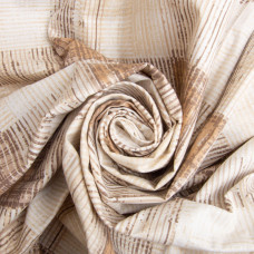 Тканина бязь ранфорс для постільної білизни, бавовна, 130 г/м2, 240 см M04203/9 Клітина штрих беж