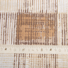 Тканина бязь ранфорс для постільної білизни, бавовна, 130 г/м2, 240 см M04203/9 Клітина штрих беж