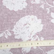 Тканина бязь ранфорс для постільної білизни, бавовна, 130 г/м2, 240 см 3,28997/16 Троянди на лілоловому