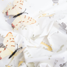 Тканина бязь ранфорс для постільної білизни, бавовна, 130 гр/м2, 240 см 7,28225/9 Звірята сірі