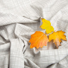 Тканина бязь ранфорс для постільної білизни, бавовна, 130 гр/м2, 240 см 1,29376/52 Метелиця сіро/беж