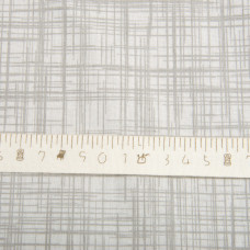 Тканина бязь ранфорс для постільної білизни, бавовна, 130 гр/м2, 240 см 1,29376/52 Метелиця сіро/беж