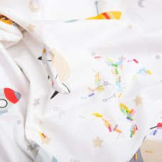 Тканина бязь ранфорс для постільної білизни, бавовна, 130 г/м2, 240 см 10,28653/8 Космос беж