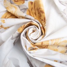 Тканина бязь ранфорс для постільної білизни, бавовна, 130 г/м2, 240 см 7.29035/1 Букет троянд кава