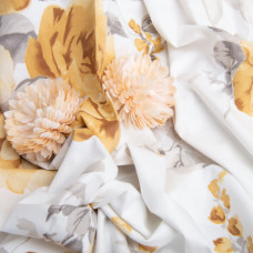 Тканина бязь ранфорс для постільної білизни, бавовна, 130 г/м2, 240 см 7.29035/1 Букет троянд кава