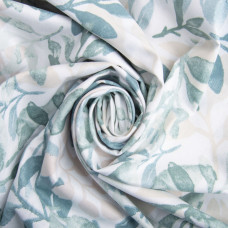 Тканина бязь ранфорс для постільної білизни, бавовна, 130 г/м2, 240 см 11.27809/29 Гілочка petrol