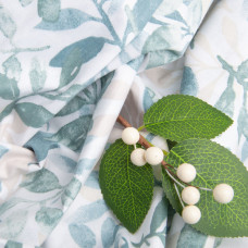 Тканина бязь ранфорс для постільної білизни, бавовна, 130 г/м2, 240 см 11.27809/29 Гілочка petrol