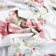 Тканина бязь ранфорс для постільної білизни, бавовна, 130 г/м2, 240 см 7.29035/10 Букет троянд пудра