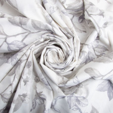 Тканина бязь ранфорс для постільної білизни, бавовна, 130 гр/м2, 240 см 6.19975/33 Квітуча яблуня сіра