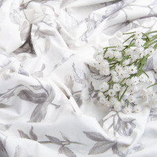 Тканина бязь ранфорс для постільної білизни, бавовна, 130 гр/м2, 240 см 6.19975/33 Квітуча яблуня сіра