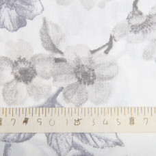 Тканина бязь ранфорс для постільної білизни, бавовна, 130 гр/м2, 240 см 6.19975/33 Квітуча яблуня сіра