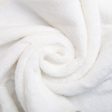 Тканина махрове полотно Велсофт 170 см 260 г/м2 м'яка тканина для плеча, покривал, халатів, піжам біле