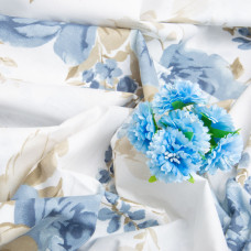 Тканина бязь ранфорс для постільної білизни, бавовна, 130 гр/м2, 240 см 7.29035/29 Букет троянд денім