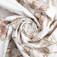 Тканина бязь ранфорс для постільної білизни, бавовна, 130 г/м2, 240 см 6.19975/35 Квітуча яблуня беж