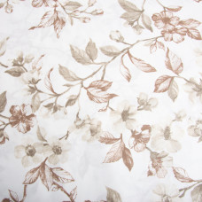 Тканина бязь ранфорс для постільної білизни, бавовна, 130 г/м2, 240 см 6.19975/35 Квітуча яблуня беж