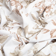 Тканина бязь ранфорс для постільної білизни, бавовна, 130 г/м2, 240 см 6.19975/35 Квітуча яблуня беж