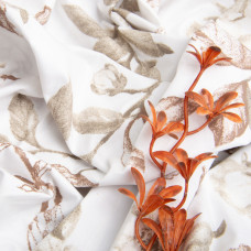 Тканина бязь ранфорс для постільної білизни, бавовна, 130 г/м2, 240 см 6.19975/35 Квітуча яблуня беж